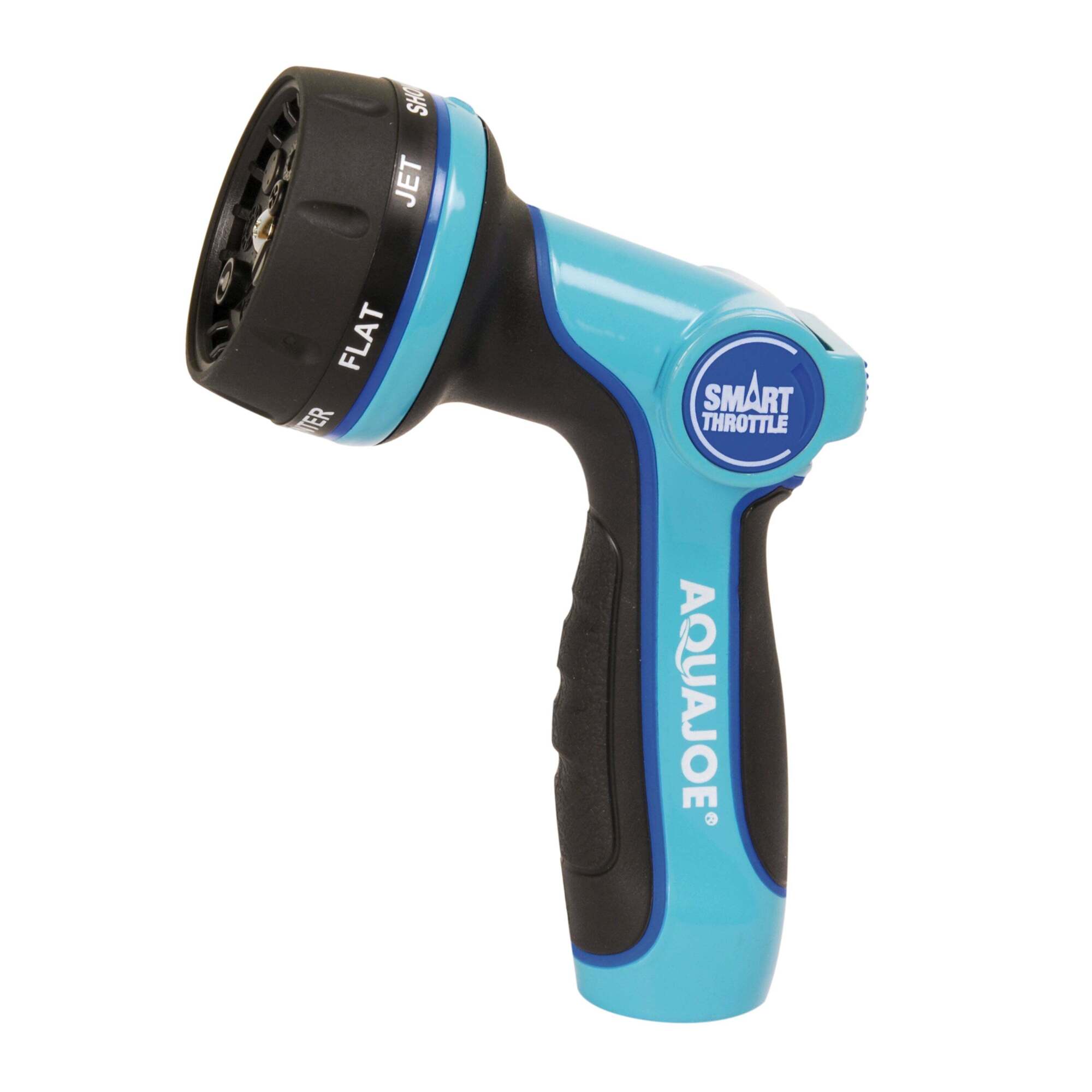 Aqua Joe Heavy-Duty Multi-Function Hose Nozzle — 7 Spray Patterns, Smart Throttle, Metal, Rubberized Grip, Model# AJHN102